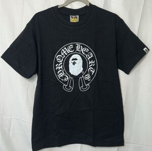 Bape Black Chrome Hearts Graphic Tee Size Medium